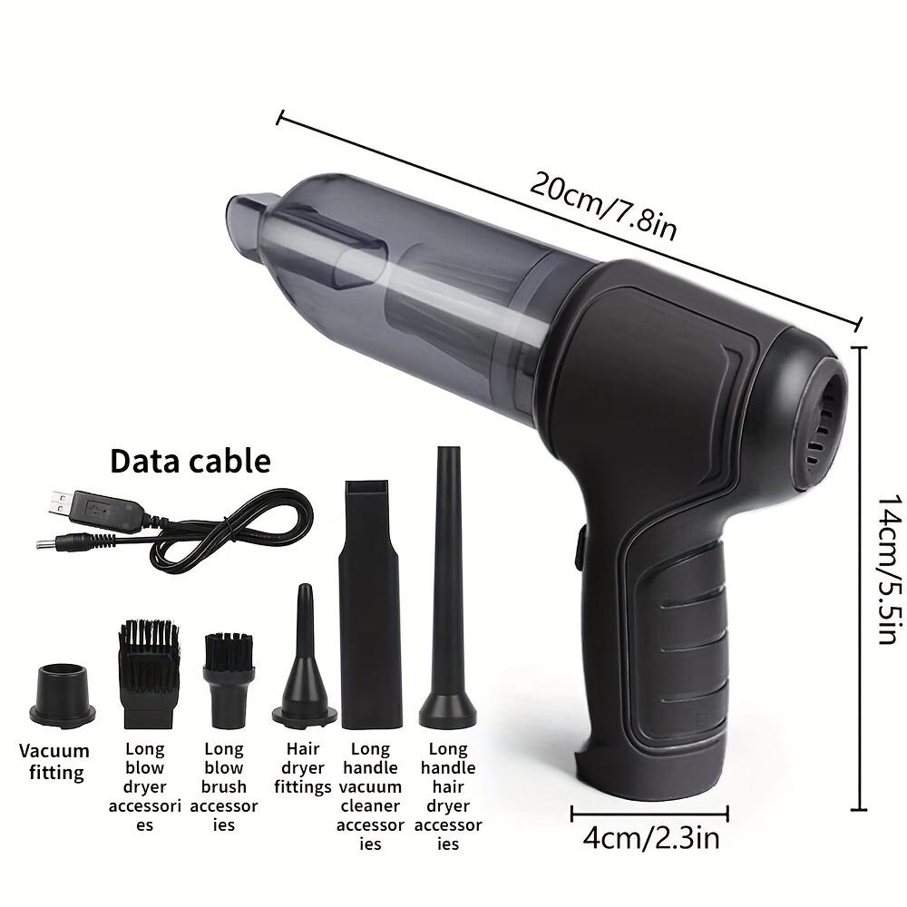 Aspirateur sans fil polyvalent, peut être utilisé aussi bien dans les voitures que dans les maisons. Avec une longue durée de vie de la batterie, il peut nettoyer efficacement la poussière, les débris et les poils d'animaux