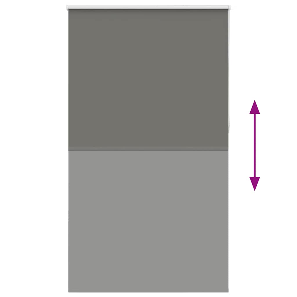 Blackout Roller Blind Gray 135 x 230 cm Fabric Width 131.6 cm Polyester