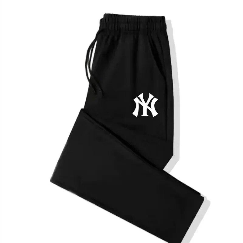 

Осенние повседневные однотонные прямые брюки со средней талией для женщин, модные спортивные хлопковые свободные спортивные штаны 2023 года, уличная одежда, брюки 29672 4XL