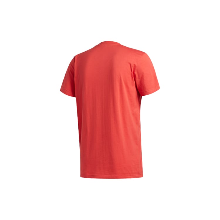 adidas T Shirts Men's Honor Red Crew Neck Moderate Straight Fit FT8837