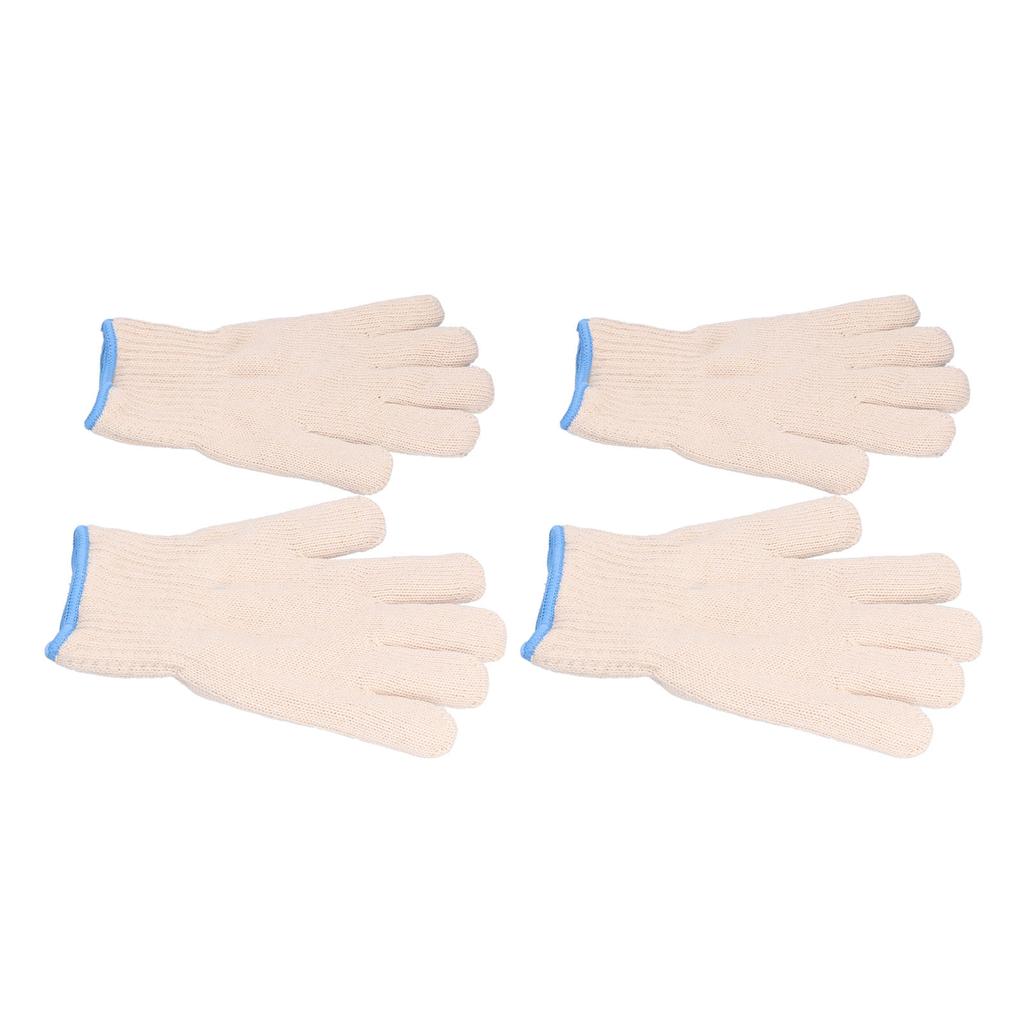 2 Pairs Thermal Insulated Gloves 300 Celsius  Heat Resistant Non Slip Anti Scalding Mitts for BBQ Oven