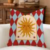 Whimsical Sun Moon Animal Cushion Cover Natural Breathable Durable Linen Printed Decor Pillow Case Sofa Bedroom