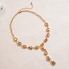 Folded Irregular Triangle Pea Collarbone Chain Personality Premium Necklace