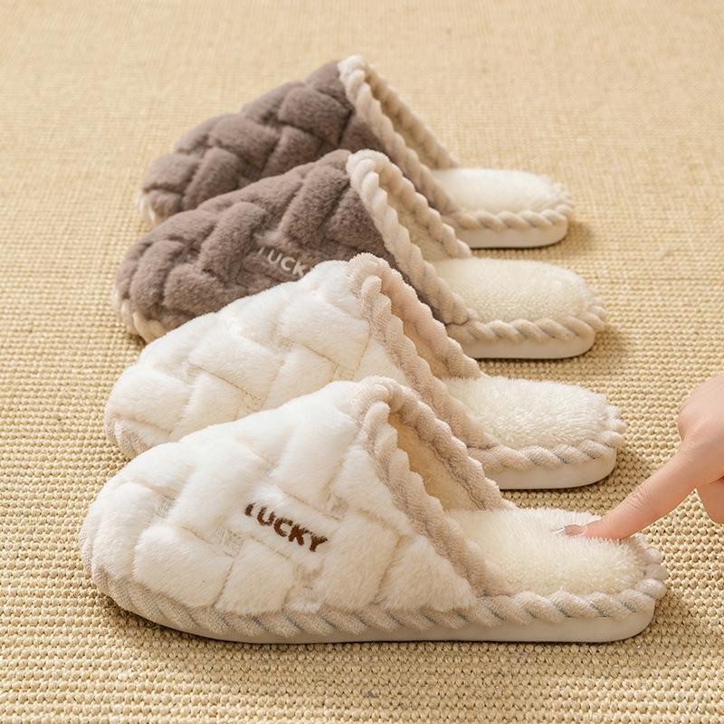 Baumwollhausschuhe Winter Frühling und Herbst Heimgebrauch Innen warm rutschfest Cixi Winter Paar Plüsch