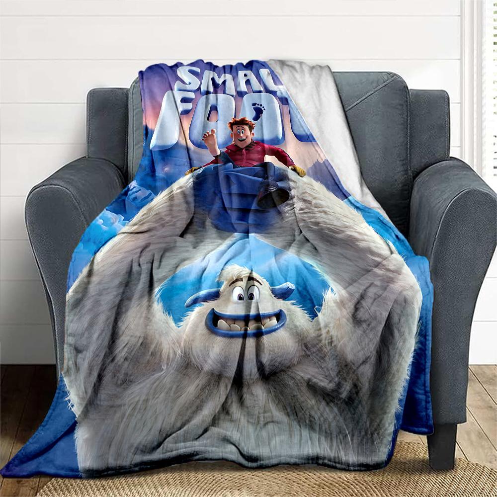 1PC Smallfoot Outdoor Blanket Lightweight Flannel, Soft & Warm, All-Season, Outdoor, Camping, Living Room, Office, L1106054