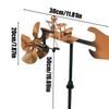 Metal Drummer Windmill Statue Metal Wind Spinner Decorative Wind Power Rock Art Statue For Garden Yard Patio Lawn Porch Backyard