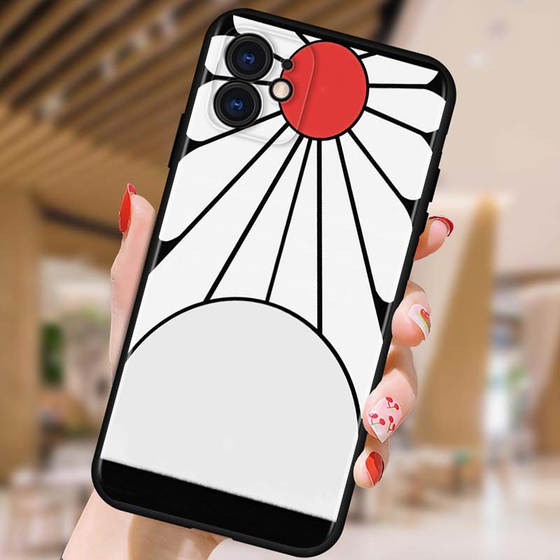 Demon Slayer Anime Etui na telefon Apple iPhone 12 Pro Max Mini 11 Pro XS Max X XR 6S 6 7 8 Plus 5S SE2020 Czarne
