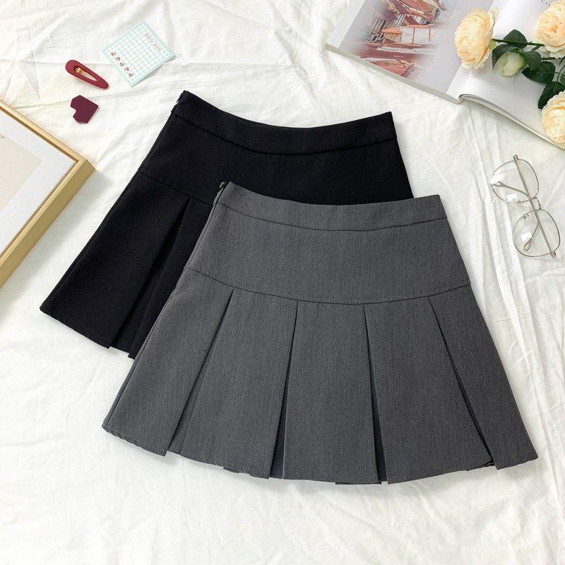 Women's 2025 High Waist Petite A-line Pleated Short Skirt - Academy Style