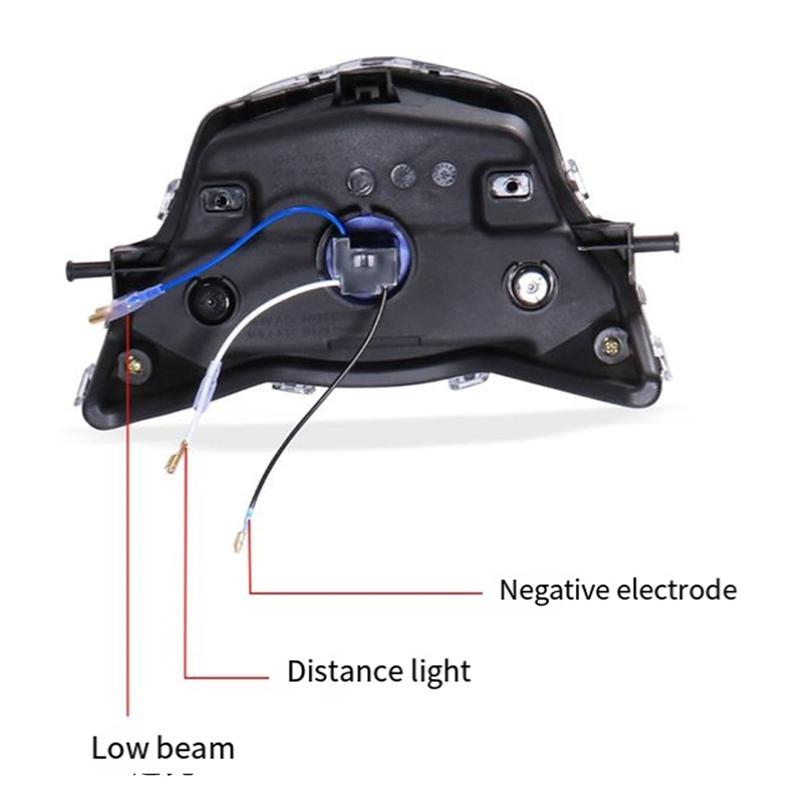 Motorcycle Headlight Fairing Fender For LC135 V1 135GP Head Light LED 12V 35W Spoiler Mask Lens Cover Dirt Bikes Durable
