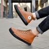 Hiking Shoes Men's Walking Boots British Thick Soled High Top Motorcycle Boots Ankle Sneakers Casual Trekking Shoe Casual Size48