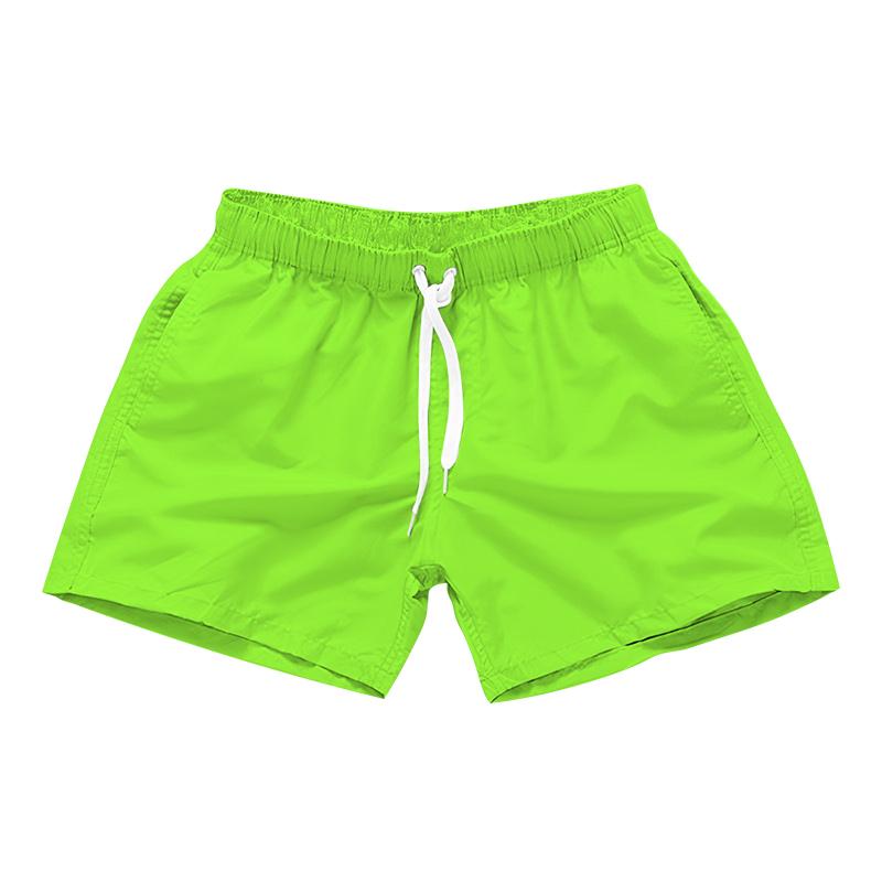 Mens Swim Trunks with Side Pockets Summer Casual Solid Color Beach Shorts Quick Dry Lightweight Board Shorts Swimwear Swimsuit