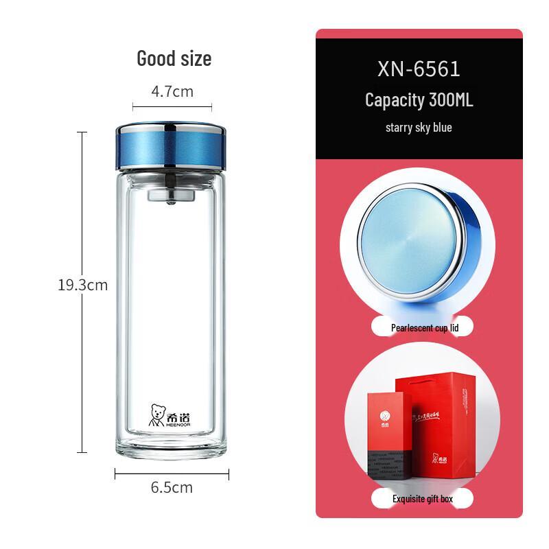 XiNuo Double Wall Heat-Resistant Glass Cup