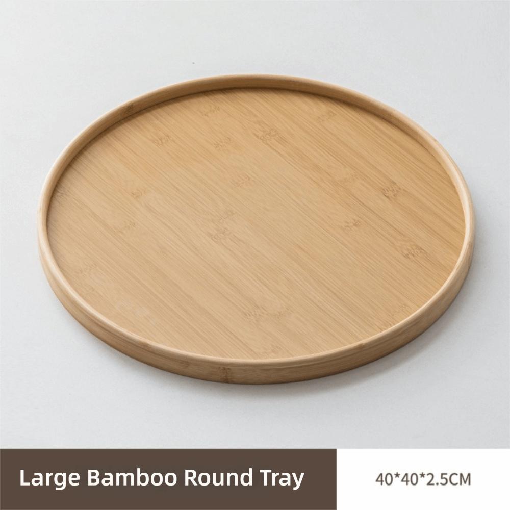 Wooden Wood Tray Round Tea Food Tray New Serving Tray Breakfast Dinner