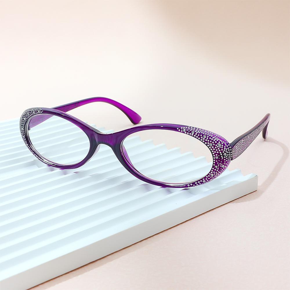 

Fashion Reading Eyeglasses For for Women Blue Ray Blocking Brick and Stone Inlay Design for Women s PC Eyeglasses 3