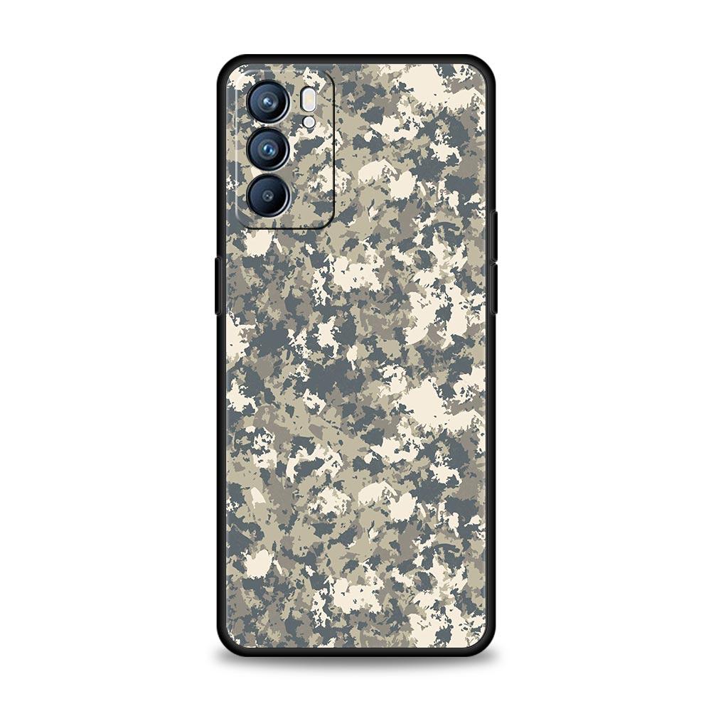 Case For Oppo Reno13 Reno12 Reno11 F Reno10 Pro A54 A53 A95 A76 A57 A98 A80 A79 5G A78 4G Cover Camouflage Camo Military Army