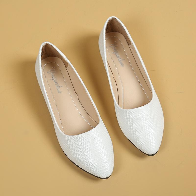 Fashion 2025 Women's Slip -on Boat Shoes Ladies Elegant Sexy Casual Loafers Woman Basic Pointed Toe Microfiber Ballet Flats Womens Shoes