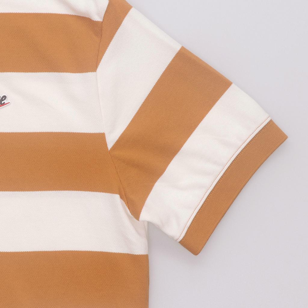 Nike Sportswear Heritage Striped Color Block Short Sleeve Polo Shirt Men tops Orange CU4433-712