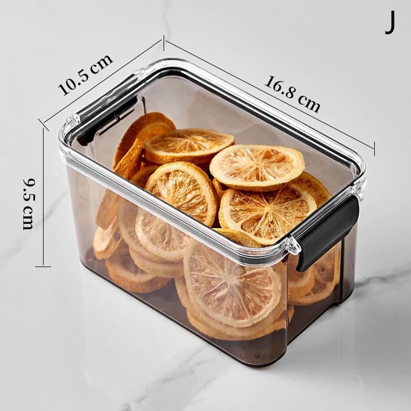 Transparente unterteilte Kunststoff-Lebensmittelaufbewahrungsbehälter mit luftdichten Deckeln - Organizer für Snacks, Trockenfrüchte und Haushaltsgegenstände, Vorratsglas