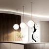 Ball Chandelier Modern Nordic Style Metal Lights Living Room Restaurant Home Cafe Decorative Wall Lamp Decorative Chandelier