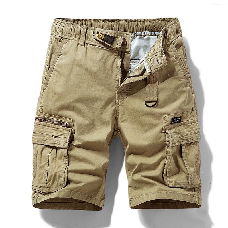Men's Retro Multi-Pocket Loose Fit Workwear Shorts