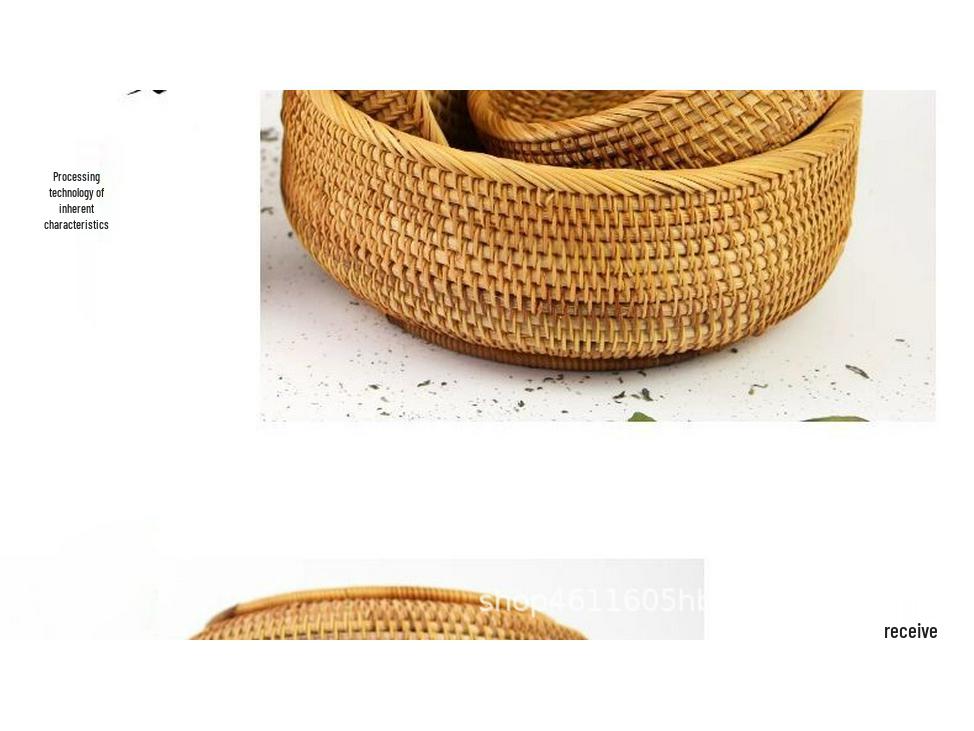 Handmade Woven Basket for Storage, Fruit, Bread, Steamed Buns, Snacks & Picnics