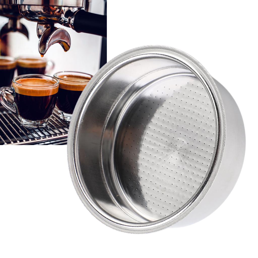 3pcs 51mm Filter Basket Reusable Stainless Steel Coffee Filter Double Layer 2 Cups Coffee Portafilte