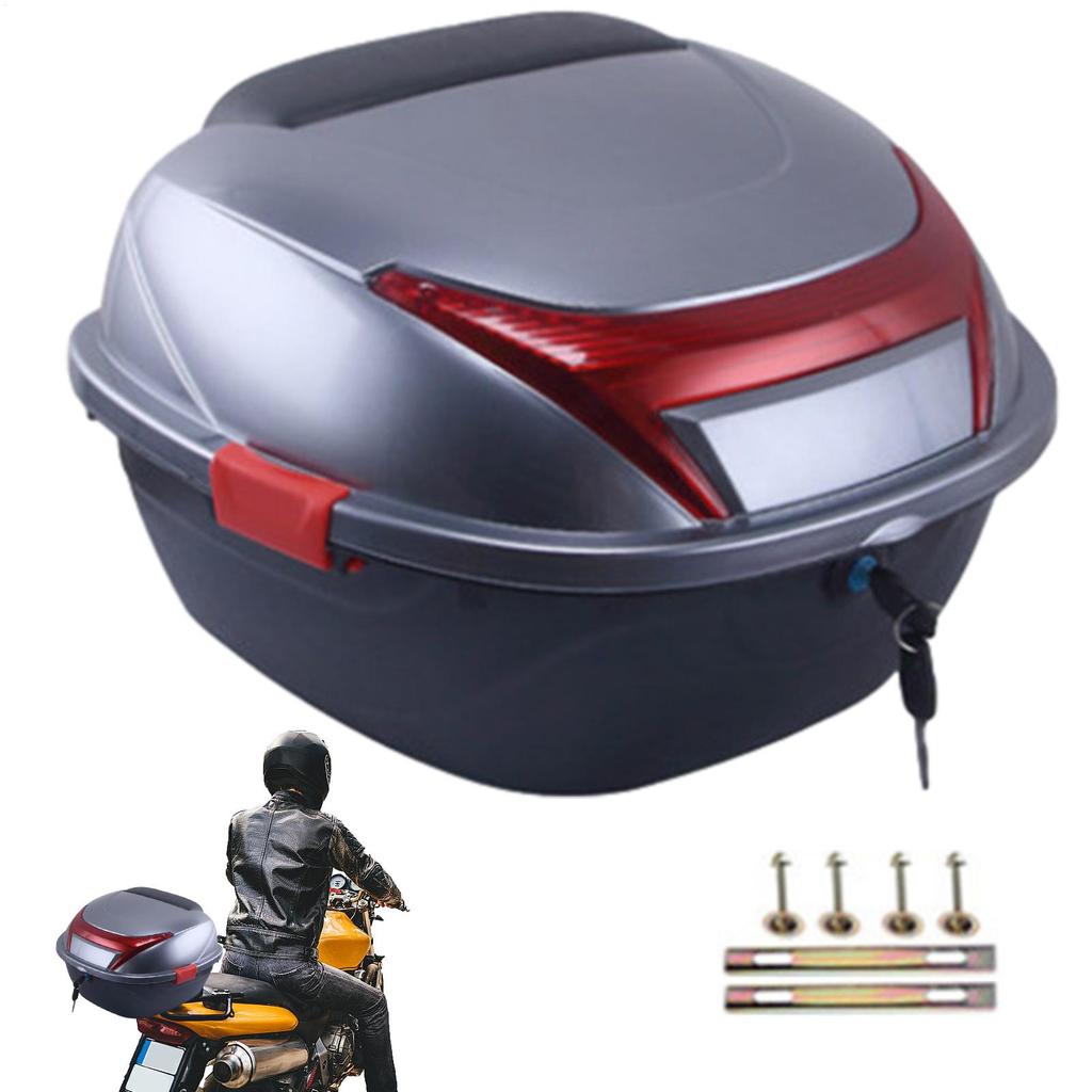 Motorcycle Trunk Box Motorbike Trunk Storage Top Carrier Ergonomic Case Ergonomic Luggage Case With Built-in Base For Storing