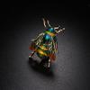 Collar Decor Men Women Crystal Rhinestone Bee Insect Pin Bumblebee Brooches Metal  Anima Enamel