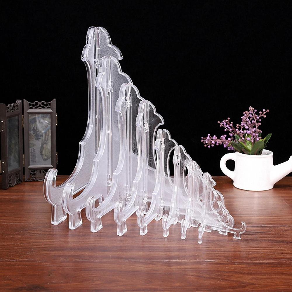 3/4/5/6/7 Inch Plastic Easel Plate Holders to Display Stands Picture Easel at Weddings Photo Frames Holder Home Decoration