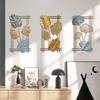 Wandbehang aus Schmiedeeisen, Ornament aus Metall, Ginkgoblatt, Wandanhänger für Wohnzimmer, Schlafzimmer, Pflanze, Palme, Ahornblätter, Heimdekoration