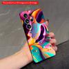 2DFlat Samsung Phone Case Vibrant Fluid Colors Abstract Art Phone Case Applicable To Galaxy S23 S24 S25ULTRA S26 A12 A14 A15 A16 A54 A55