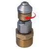 M22 350 bar rotating pipe cleaning nozzle stainless steel, brass