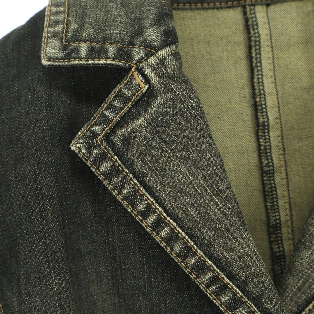 VIVIENNE TAM made in Japan embroidery Long sleeve Denim Jacket gray Women Used