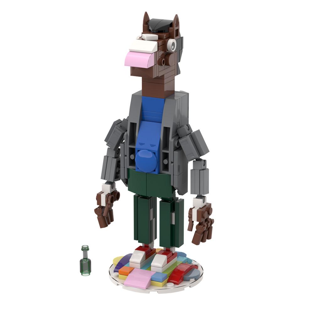MOC BoJacks Horsemans Model Building Blocks Comedy Animation Actor BoJack Animal Human Activity Figure Assembling Brick Toy Gift