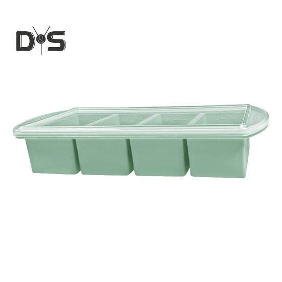 

Силиконовый поднос для заморозки супа с гибкой крышкой, не содержащий бисфенол А, герметичный, универсальный, формы для заморозки супов, соусов и прикорма 4Grid зелёный