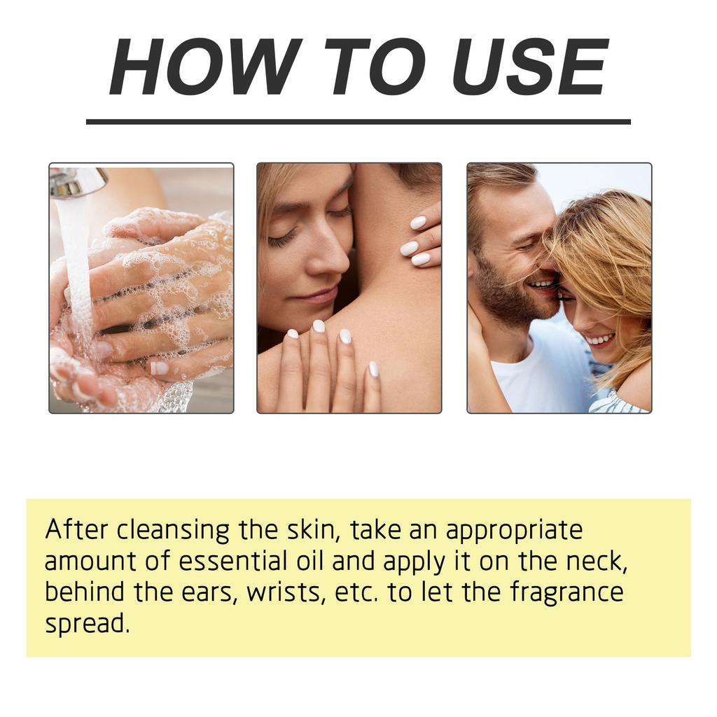 Feromonový tělový olej Parfém s dlouhotrvajícím uvolňováním Svěží a nedráždivý parfém pro páry Atmosphere 10 ml