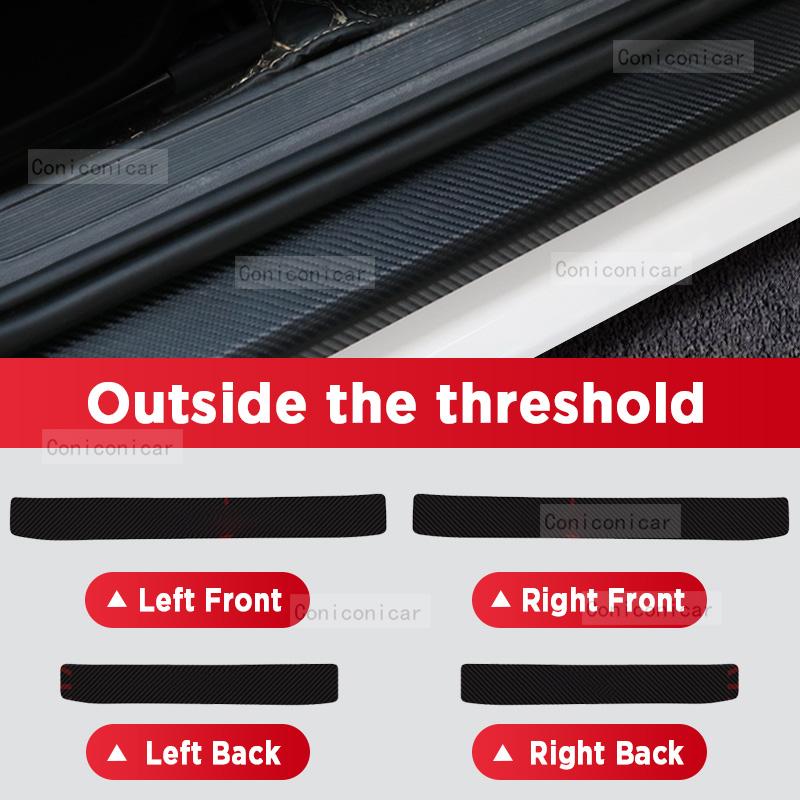 

Car Carbon Fiber Door Sill Sticker For CHANGAN OSHAN X7 2022-2025 Threshold Pedal Anti-scratch Interior Decoration Accessories