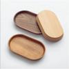 Dessertteller im Ins-Stil, Holzgeschirr, runder Dessertteller aus Massivholz, Holztablett im japanischen Stil, Snackteller, Trockenobstteller