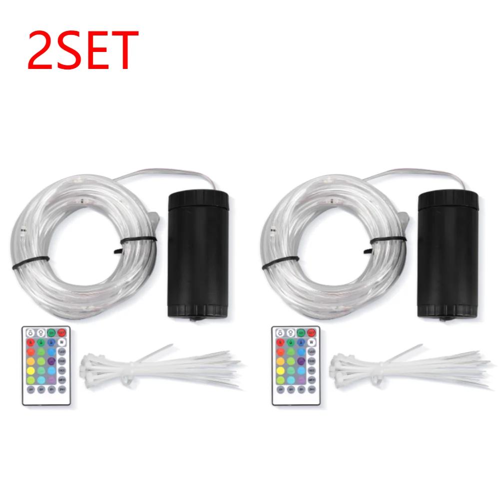 1-5Set LED Bike Wheel Lights Remote Control Safety Warning Tire Strip Light 2 Meters 20 Lights 16 Colors for Bike Night Riding