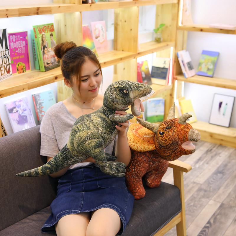 Simulation Stuffed Dinosaur Plush Toy Spinosaurus Triceratops Tyrannosaurus Stegosaurus Seismosaurus Scary Animal Man Gift