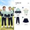 Set Uniforme Sportiva Autunnale per la Prima Elementare: Giacca a vento invernale e completo a tre pezzi per la scuola materna