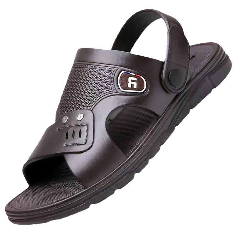 Summer Men's Beach Sandals with Soft Sole Anti Slip Daily Casual Thick Breathable Slippers