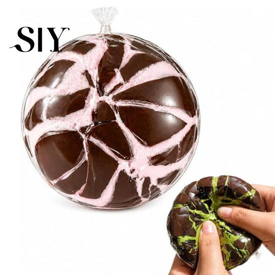 Pallina Anti-Stress Durevole con Cera che Si Rompe Giocattolo da Spremere, Croccante Cioccolato Sollievo Giocattolo Rilassante per Adulti, Lento Sollevamento Fidget con Texture Frantumabile, Festa
