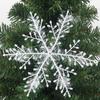 3-Piece Snowflake Christmas Tree Ornament Set - Plastic Drawstring Holiday Accessories & Cartoon Balls