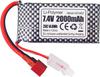 2× 7.4V 2000mAh LiPo Batteries with T-Plug + Dual USB Charger – Compatible with RC 9200, 9200E, 200E, 9202E, HM101, 9125, S920, S921, HB101