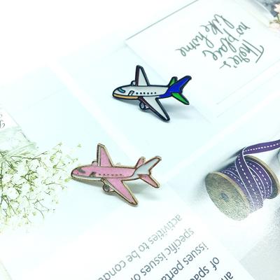 Charms Flugzeug Broschen Pins Emaille Rot Blau Flugzeug Luxusmarke Broschen für Damen Herren Kostüme Flugzeug Broche Dropshipping Geschenke