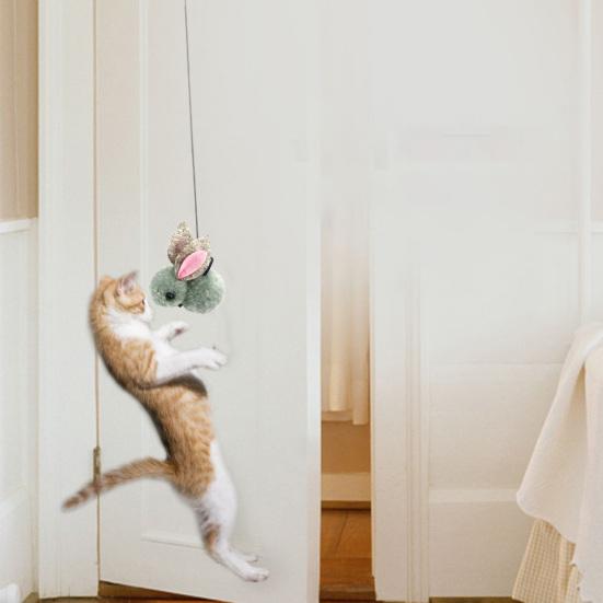 Cat Teaser Toy Plush Rabbit Relieve Boredom Interactive Toy Door Hanging Toy Kitten Toy