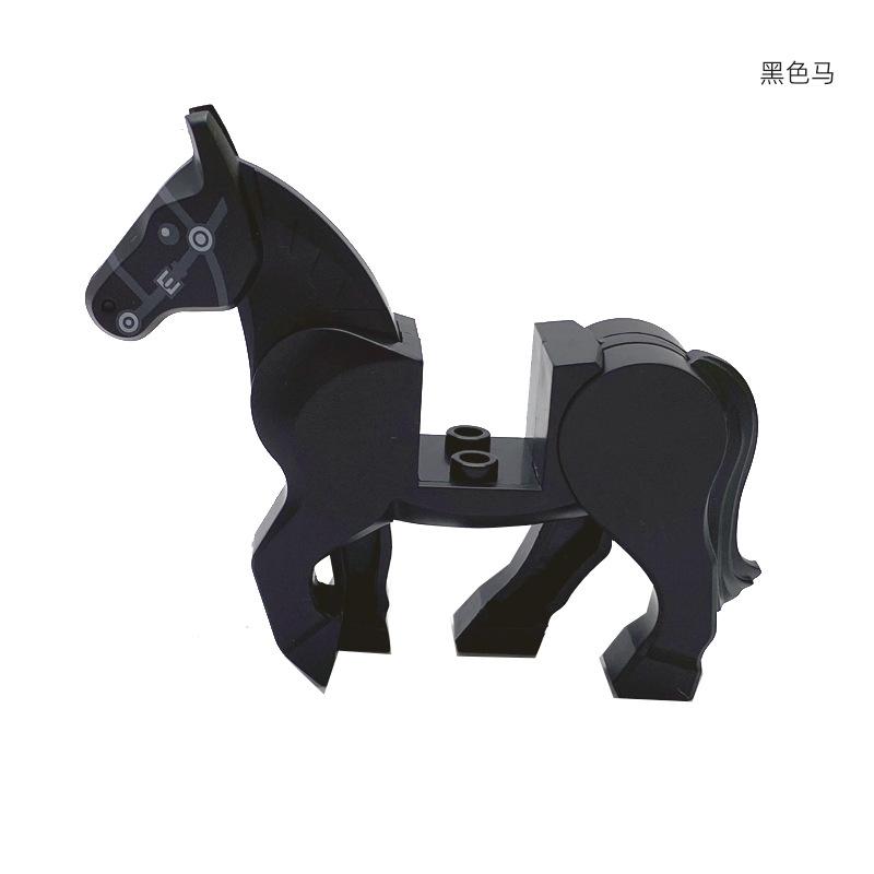 Small Particle Building Block Toy Plastic Horse Figurine Accessories Equipment War Horse Children'S Toys