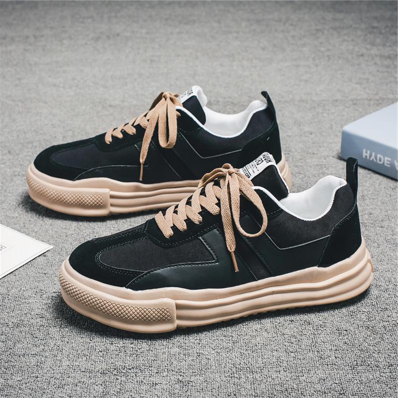 Fashion Men's canvas shoes, casual sports shoes, spring and autumn men's vulcanized shoes, breathable, comfortable, and flat lace up