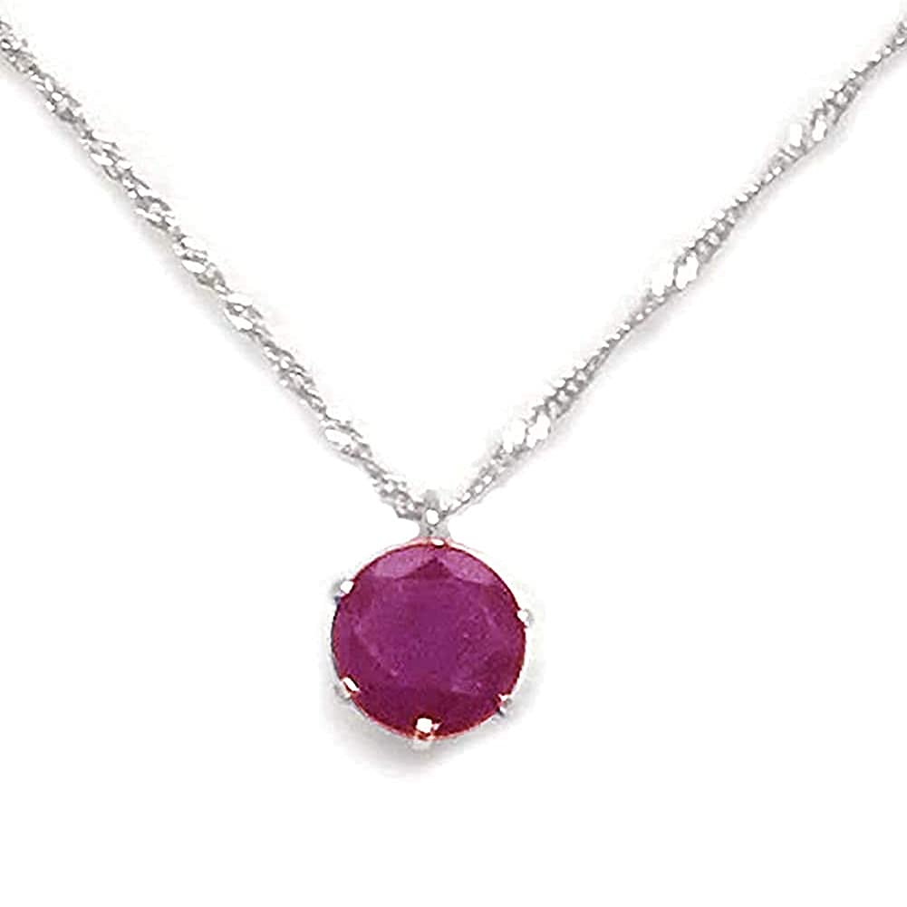 

and My Jewelry Ruby Pendant Necklace 4136 Wrapping [Your Box] Platinum-Framed [July Birthstone] [Gift Available] синий
